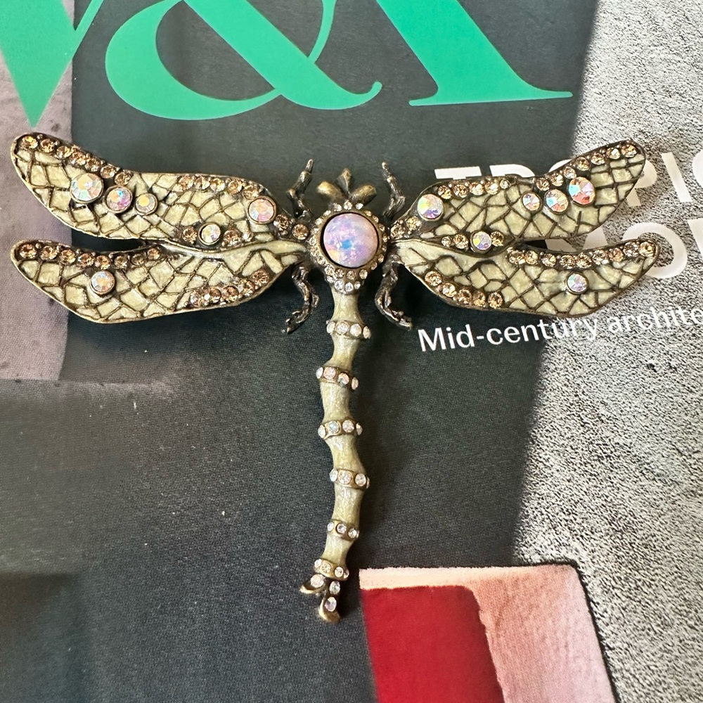 Joan Rivers Dragonfly Brooch Pin Rare - Picture 3 of 6